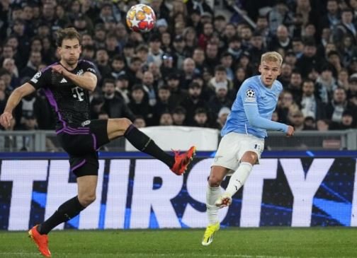 Bayern Munich lost the first leg of the Champions League round of 16; 1-0 against Lazio