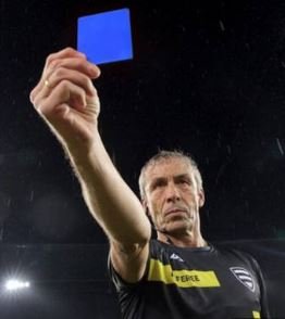 Blue cards are scheduled to be included in football sin bins