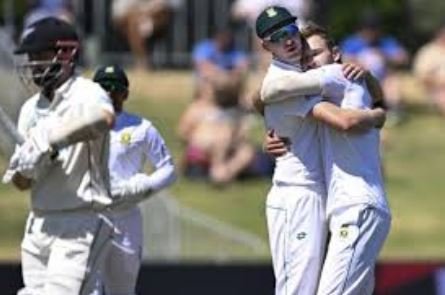 NZ wins against SA following Williamson's two hundred and Ravindra's 240