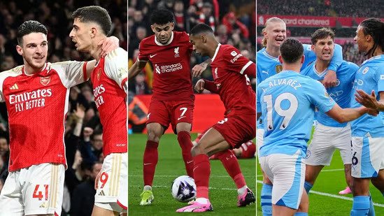Arsenal vs Liverpool vs Manchester City: EPL’s Thrilling 3-Way Showdown for Title Supremacy