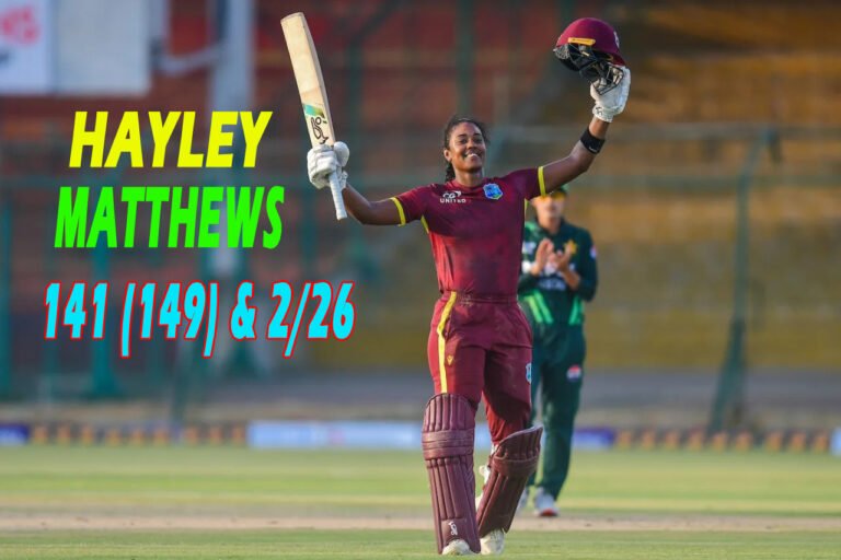 Hayley Matthews Dominates with 141 As West Indies Sweeps ODI Series Victory Over Pakistan