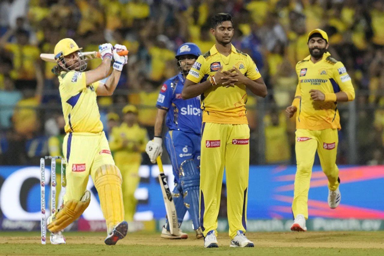 CSK Dominated Mumbai With Pathirana’s 4 Wickets And Dhoni’s Explosive Finish