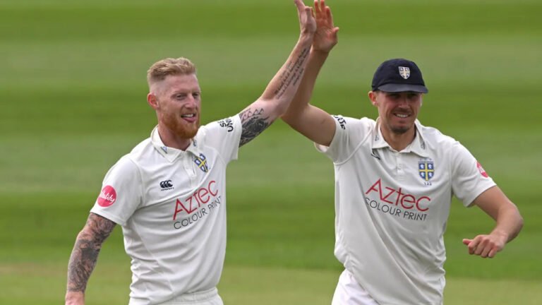 Ben Stokes and David Bedingham Shine as Durham Holds Edge Against Somerset: County 2024