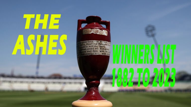 Ashes Victory List Year by Year: From 1882 to 2023
