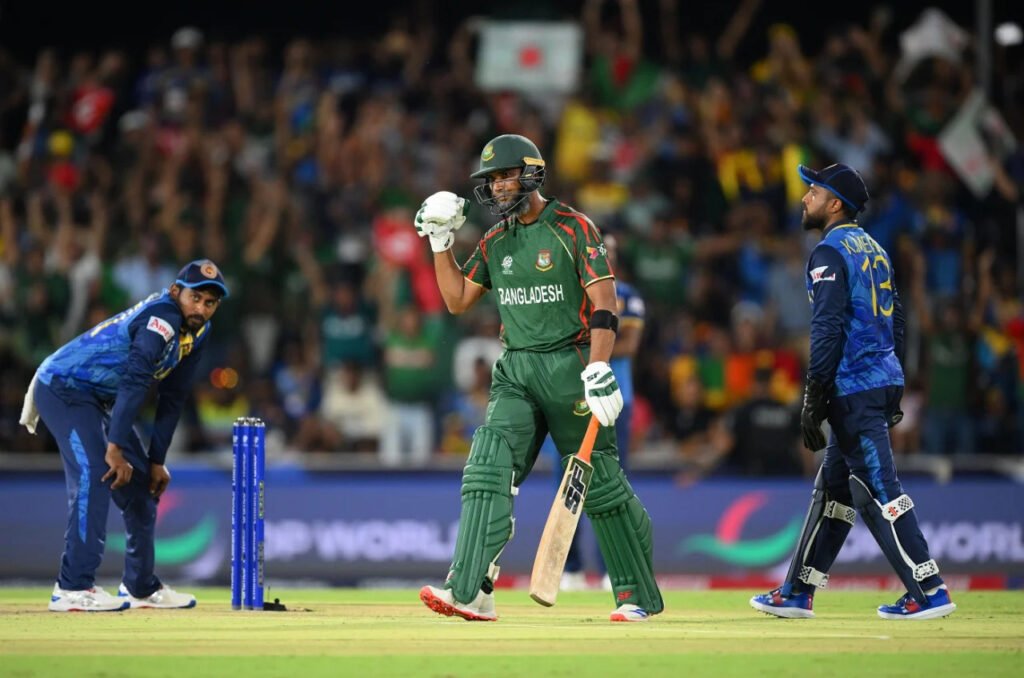 Bangladesh Triumphs Over Sri Lanka in a Nail-Biting 2 Wickets Victory