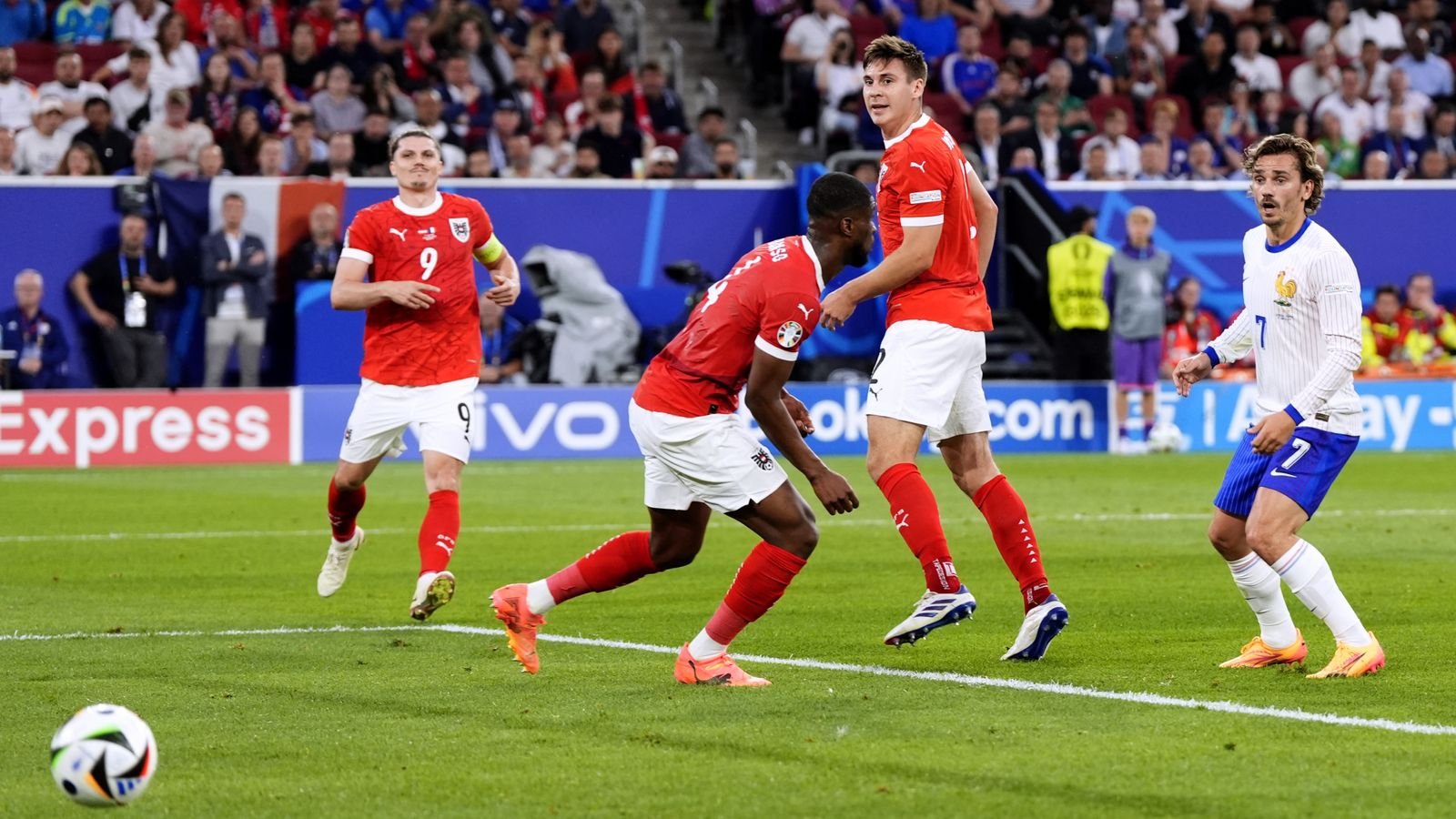 France Secures Victory Over Austria with an Own Goal in Euro 2024 Opener