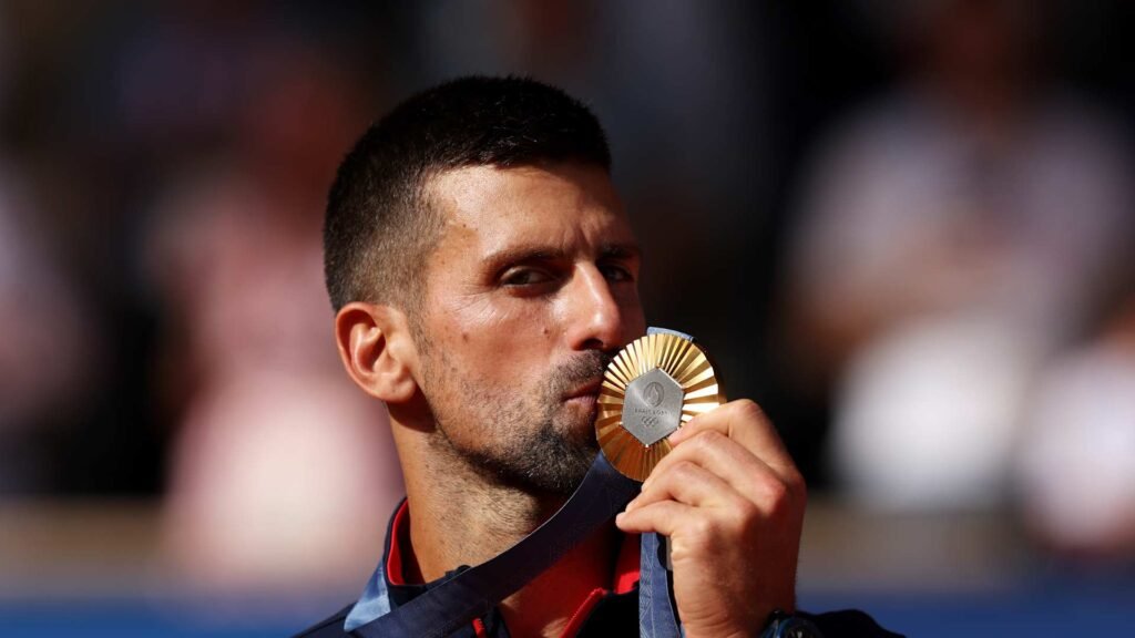 Novak Djokovic Secures First Olympic Gold in Thrilling Win Over Carlos Alcaraz 7-6 (3), 7-6 (2)