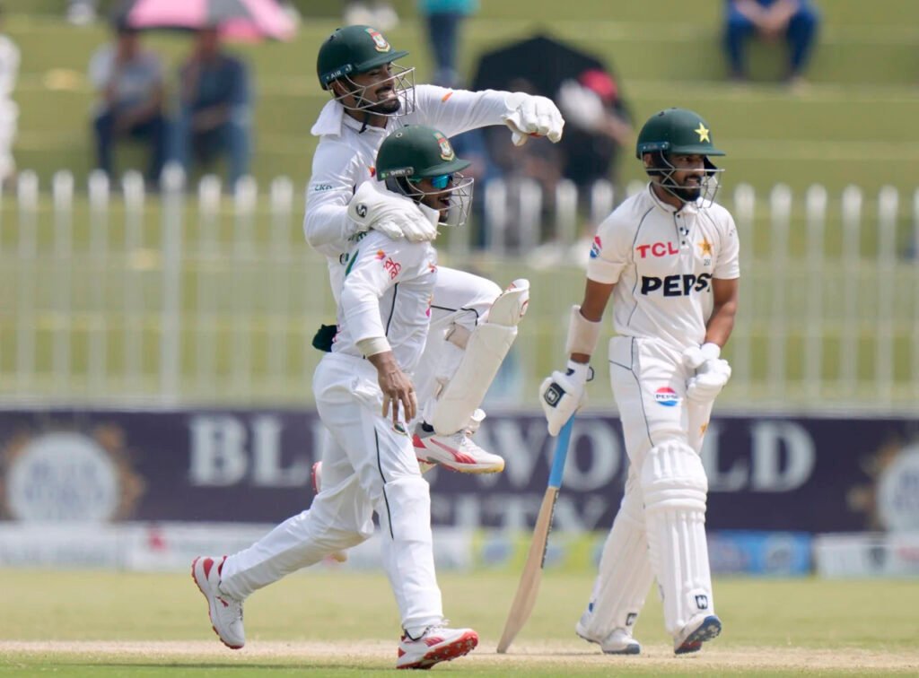 Bangladesh Secures Historic 1st Test Triumph Against Pakistan with Mushfiqur and Mehidy Shining