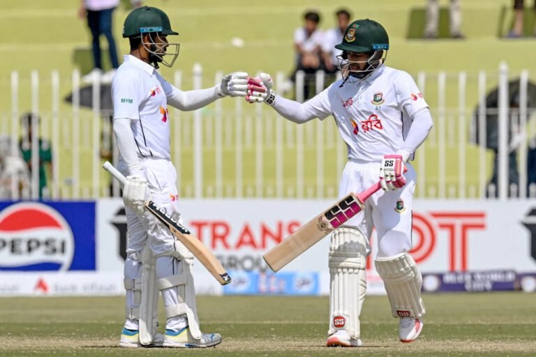 Mushfiqur Rahim’s Stunning 191 Propels Bangladesh to 117-Run Lead in Rawalpindi Test