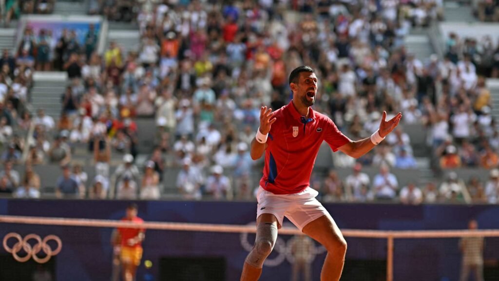 Novak Djokovic Secures First Olympic Gold in Thrilling Win Over Carlos Alcaraz 7-6 (3), 7-6 (2)