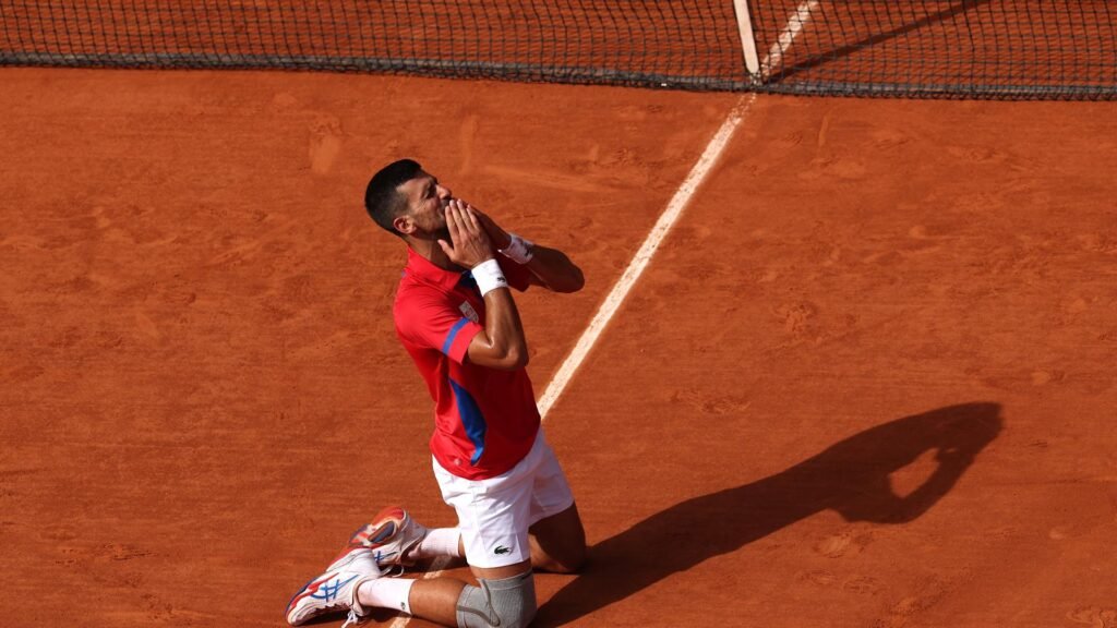 Novak Djokovic Secures First Olympic Gold in Thrilling Win Over Carlos Alcaraz 7-6 (3), 7-6 (2)