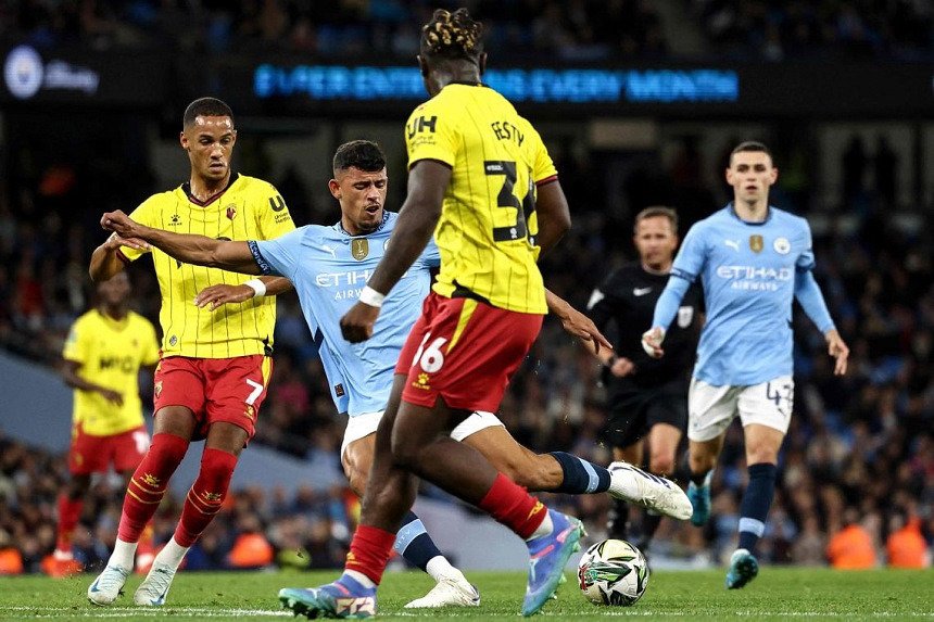 Manchester City Edge Past Watford 2-1 in League Cup; Chelsea Dominate with Nkunku Hat-Trick