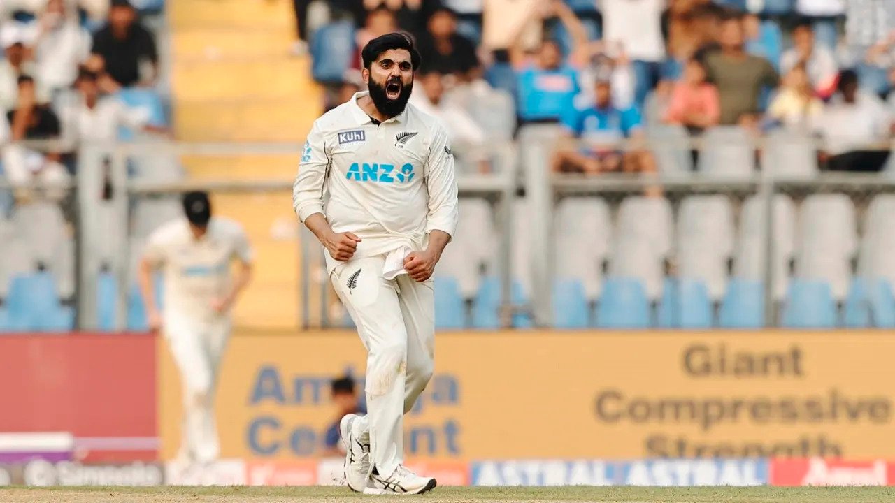 Ajaz Patel Triggers Late Collapse as Jadeja’s Five-For Keeps New Zealand at 235