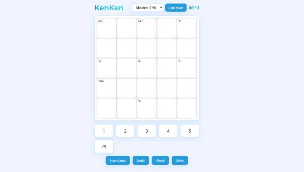 kenken puzzle