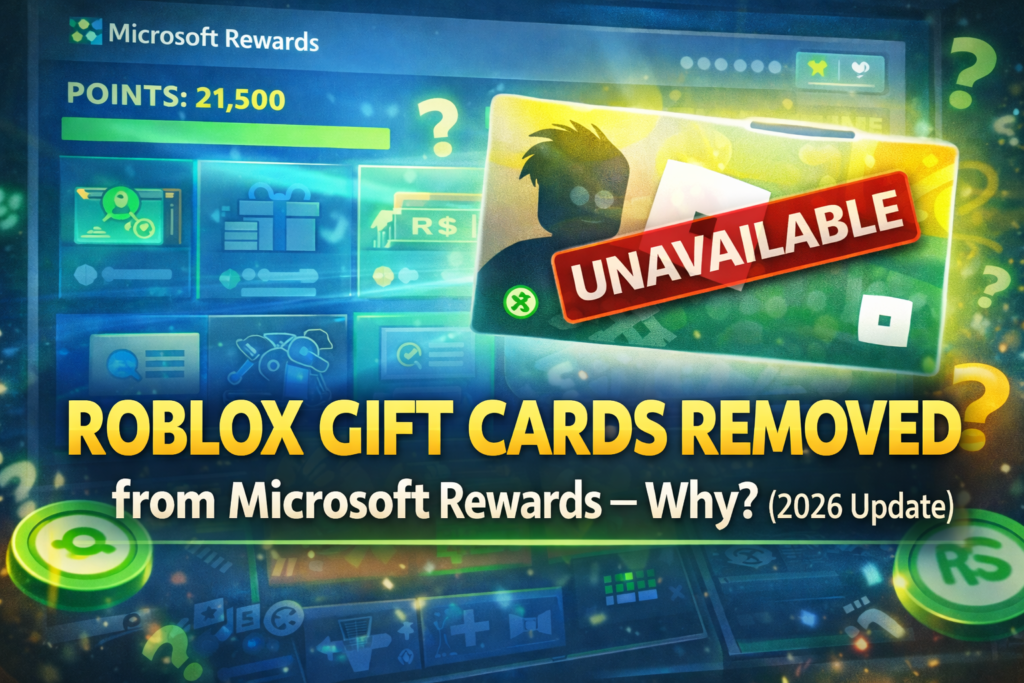 Roblox Gift Cards Removed from Microsoft Rewards